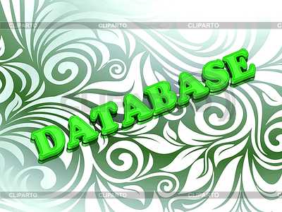 Database- яркие цветные буквы на хороший зеленый | Иллюстрация большого размера |ID 5511728