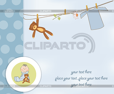 Neues Baby-Geburtskarte | Stock Vektorgrafik |ID 3763378