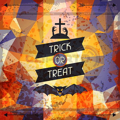 Feliz Fondo sucio retro de Halloween | Ilustración vectorial de stock |ID 3848524