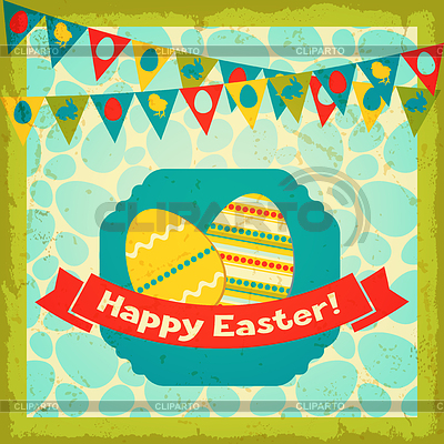 Feliz Pascua fondo de la tarjeta de felicitación | Ilustración vectorial de stock |ID 3995132
