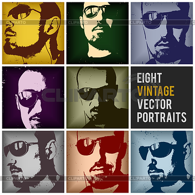 Retratos de época | Ilustración vectorial de stock |ID 4040313