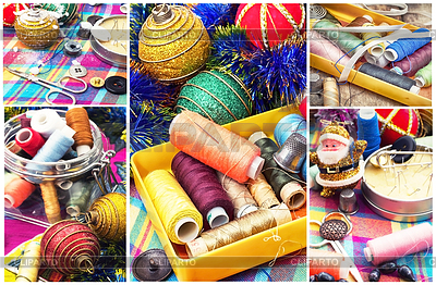 Making Christmas decorations | High resolution stock photo |ID 3911593