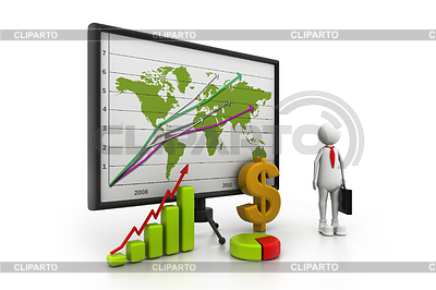 Presentation of business Chart and graph | High resolution stock illustration |ID 4064364