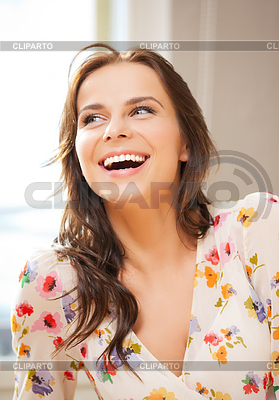 Picture of smiling woman at home | High resolution stock photo |ID 3929819