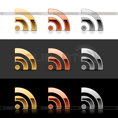 RSS botones web 2.0 | Ilustración vectorial de stock |ID 3732271