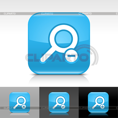 Búsqueda web icono azul signo de quitar símbolo | Ilustración vectorial de stock |ID 3743593