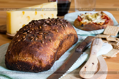 Bread, cheese and wine | High resolution stock photo |ID 3747237