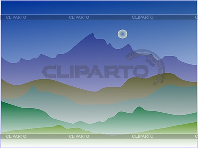Silhouette night landscape | High resolution stock illustration |ID 3800419