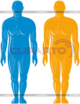 Hombre de pie frente a la anatomía humana | Ilustración vectorial de stock |ID 3968160