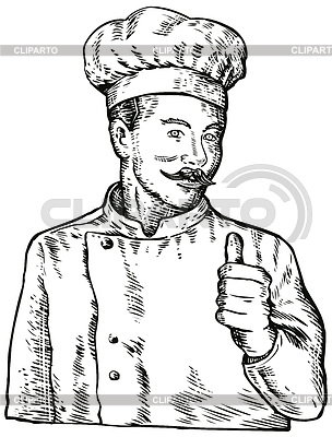 Chef cocinero panadero | Ilustración vectorial de stock |ID 3978083