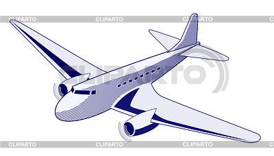 Avión de hélice retro | Ilustración vectorial de stock |ID 3983136