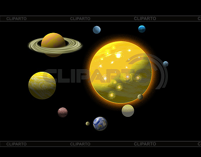 Solar System | High resolution stock illustration |ID 3984339