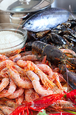Fresh raw sea foods | High resolution stock photo |ID 3986882