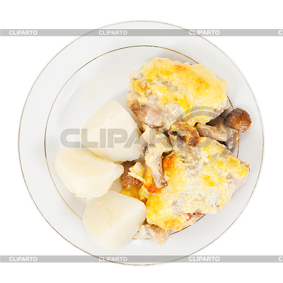 Grilled chicken mushrooms | High resolution stock photo |ID 3998499