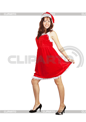 Happy girl dressed like Snow Maiden | High resolution stock photo |ID 4035299
