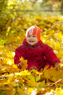 Toddler in autumn park | High resolution stock photo |ID 4037470