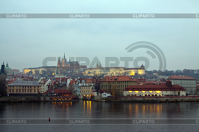 Evening view of Prague | High resolution stock photo |ID 4047407