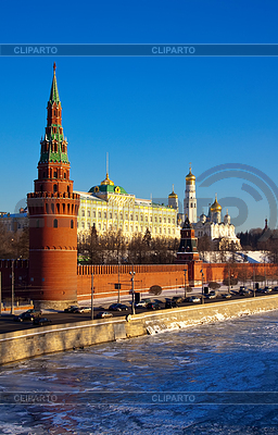 Kremlin de Moscú y el río Moskva en invierno | Foto de alta resolución |ID 4048042