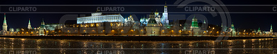 Panorama of Moscow Kremlin in winter night | High resolution stock photo |ID 4048226
