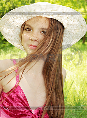 Mädchen in den Hut | Foto mit hoher Auflösung |ID 4044246