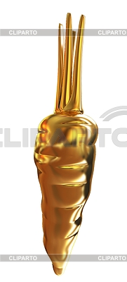 Gold Carrot. 3d | High resolution stock illustration |ID 6685877