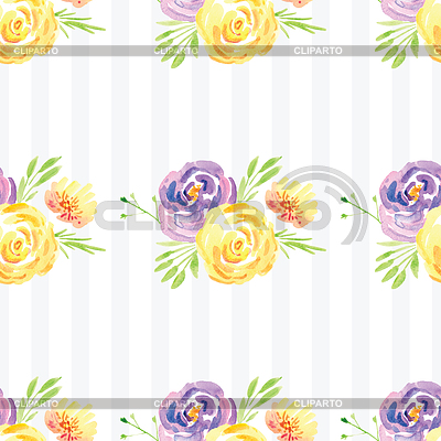 Ручная роспись акварель цветочные розы Pattern | Иллюстрация большого размера |ID 6676308