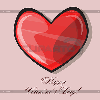 Del día de san clásico del corazón rojo | Ilustración vectorial de stock |ID 6147719