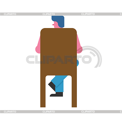 Hombre sentado en la silla | Ilustración vectorial de stock |ID 6683202