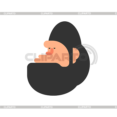 Cabeza de Australopithecus. Cara del hombre prehistórico. | Ilustración vectorial de stock |ID 6698230