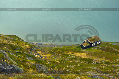 Casa con techos de hierba en noruega. | Foto de alta resolución |ID 6861250