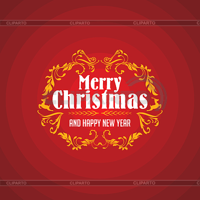 Feliz navidad y próspero año nuevo | Ilustración vectorial de stock |ID 6822828