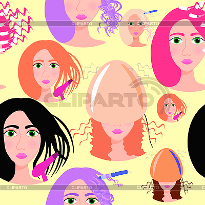 Seamless bright pattern for girls beauty salon and | Stock Vector Graphics |ID 5998405