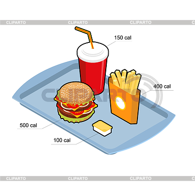 Conjunto de comida rápida. platos de calorías. gran fresca | Ilustración vectorial de stock |ID 6102990